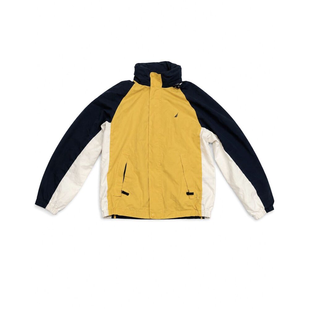 Nautica Vintage 90s Colorblock Sailing Windbreaker Jacket XXL